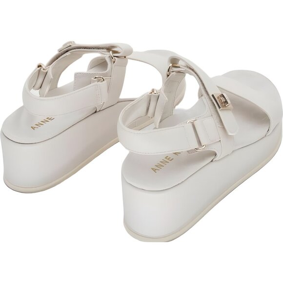 GUESS Fabulon Two Strap Platform Sandals Ivory Women US 7.5M - Picture 3 of 6
